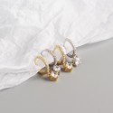 Elegant Halo Gemstone Dangle Earrings - MLYH065
