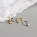 Elegant Halo Gemstone Dangle Earrings - MLYH065