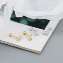 Mini Rectangular Gemstone Stud Earrings - MLYH066