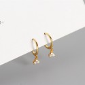 Sparkling Three Petal Flower Dangle Earrings - MLYH069