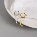Punk Style Rivet Shaped Hoop Earrings - MLYH073