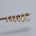 Sweet Wavy Pave Hoop Earrings - MLYH075