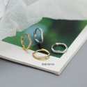 Sweet Wavy Pave Hoop Earrings - MLYH075
