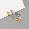 Sweet Pave Casual Hoop Earrings - MLYH076