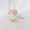 Sweet Pave Casual Hoop Earrings - MLYH076