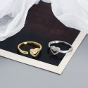 Sweet Pave Heart Open Ring - MLYH077
