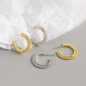 Metallic Style Beaded Stud Earrings - MLYH080