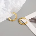 Metallic Style Beaded Stud Earrings - MLYH080