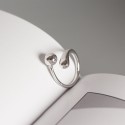Two-head Teardrop and Round Open Ring - MLYH082