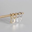 Minimalist Beaded Moon Dangle Earrings - MLYH083