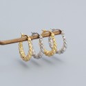 Sparkling Pave Twisted Hoop Earrings - MLYH087