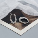 Sparkling Pave Twisted Hoop Earrings - MLYH087