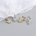 Sparkling Pave Butterfly Dangle Earrings - MLYH091