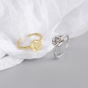 Statement Tinfoil Textured Open Ring - MLYH092
