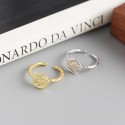 Statement Tinfoil Textured Open Ring - MLYH092