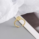 Statement Tinfoil Textured Open Ring - MLYH092