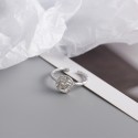 Statement Tinfoil Textured Open Ring - MLYH092
