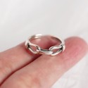 Minimalist Chain Link Shaped Open Ring - MLYH097