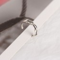 Minimalist Chain Link Shaped Open Ring - MLYH097