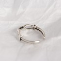 Minimalist Chain Link Shaped Open Ring - MLYH097