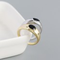 Vintage Oval Gemstone Open Ring - MLYH099
