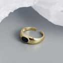 Vintage Oval Gemstone Open Ring - MLYH099
