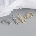 Hollow Moon and Stars Dangle Earrings - MLYH100