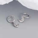 Hollow Moon and Stars Dangle Earrings - MLYH100
