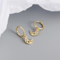 Hollow Moon and Stars Dangle Earrings - MLYH100