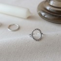 Vintage Circle Striped Open Ring - MLYH102