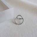 Vintage Circle Striped Open Ring - MLYH102