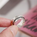 Vintage Hammered Textured Open Ring - MLYH111