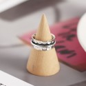 Vintage Hammered Textured Open Ring - MLYH111