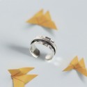 Vintage Hammered Textured Open Ring - MLYH111