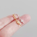 Pave Eight Awn Star Dangle Earrings - MLYH113