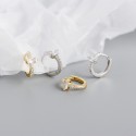 Elegant Rectangular Gemstone Hoop Earrings - MLYH114