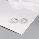 Elegant Rectangular Gemstone Hoop Earrings - MLYH114
