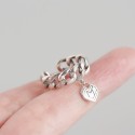 Sweet Chain and Heart Open Ring - MLYH115