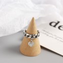 Sweet Chain and Heart Open Ring - MLYH115