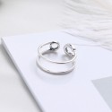 Statement Double Circle Open Ring - MLYH117