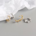 Elegant Circle Gemstone Hoop Earrings - MLYH119