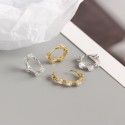 Elegant Circle Gemstone Hoop Earrings - MLYH119