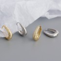 Minimalist Twisted Textured Hoop Earrings - MLYH120