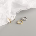 Minimalist Sparkling Star Hoop Earrings - MLYH123