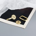 Pave Gear Shaped Drop Earrings - MLYH126