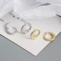 Vintage Twisted Textured Hoop Earrings - MLYH127
