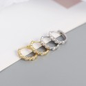 Sweet Dotted Gemstone Hoop Earrings - MLYH128