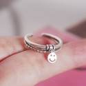 Vintage Smile Face Open Ring - MLYH129