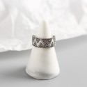 Vintage Wide Dotted Triangle Open Ring - MLYH131