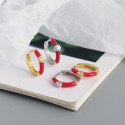 Minimalist Round Gemstone Hoop Earrings - MLYH134